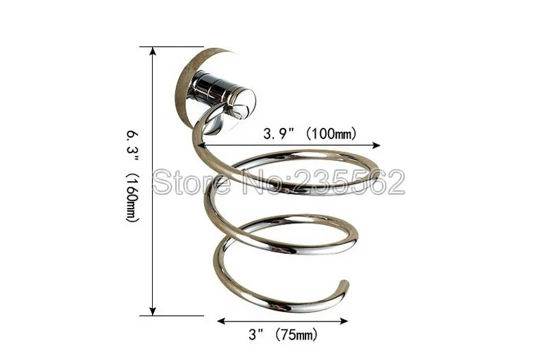 Аксессуары для ванной комнаты с хромированной латунной отделкой фен волос