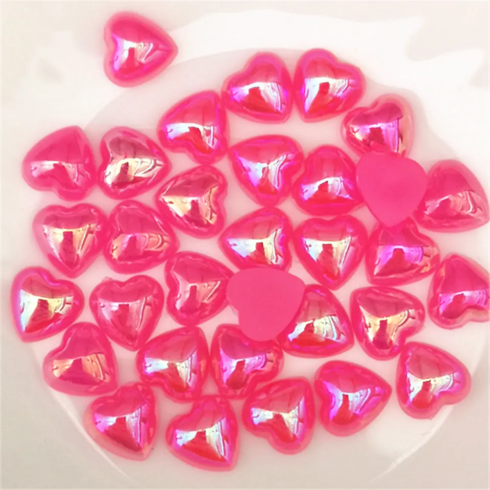 Hot pink 8 мм 120 шт. и 10 мм 100 pcsAB Flatback горный хрусталь и акриловые кристаллы горный хрусталь DIY Одежда ручной работы - Цвет: Hot pink
