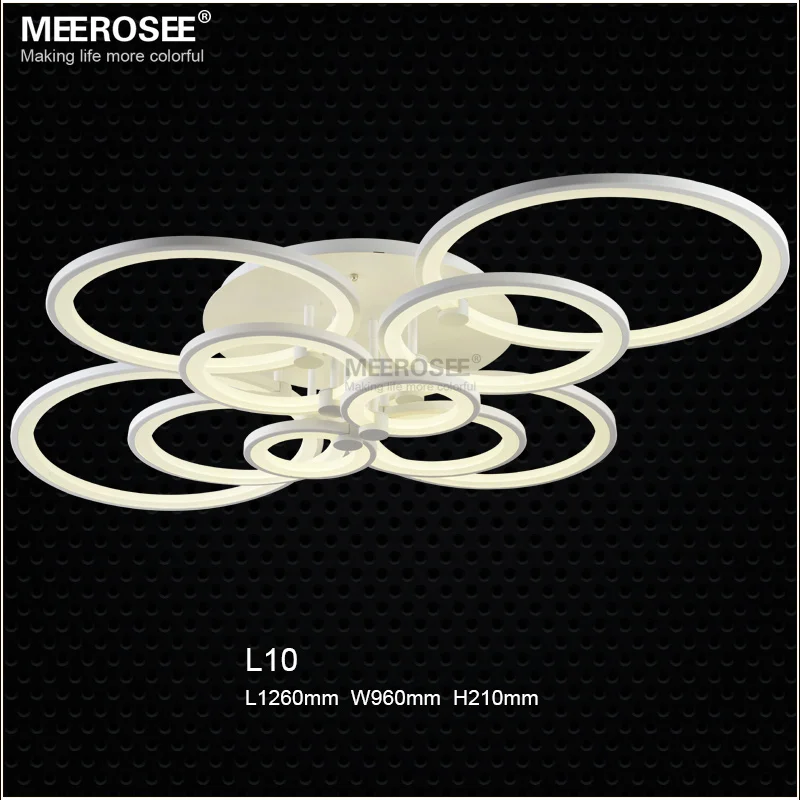 Современный светодиодный светильник люстра белый акриловый кольцевой для