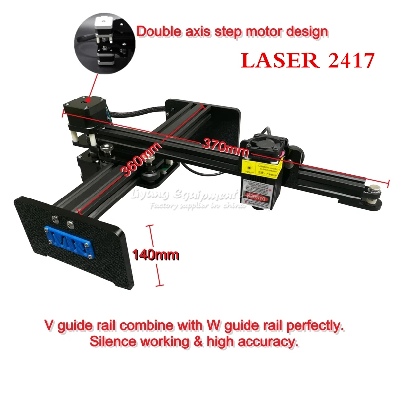 LYbot-arm 2417 Настольный Бескаркасный портативный DIY Лазерный Гравировальный Станок с