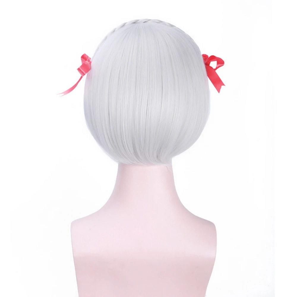 Парик для косплея аниме Onmyoji серебристо-серый короткий костюма Хэллоуина