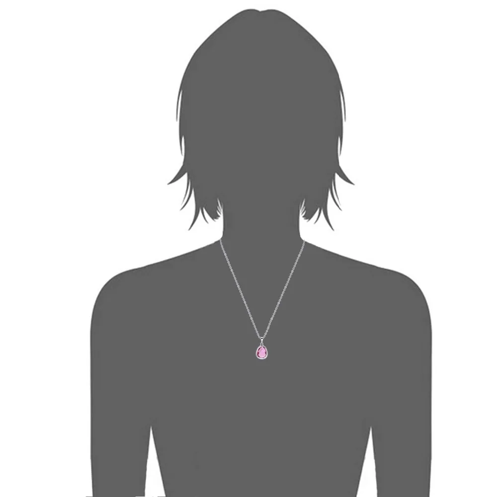 Newest Water Drop Shaped Colorful Glass Pendant Necklaces Silver Color Link Chain For Women Gift | Украшения и аксессуары