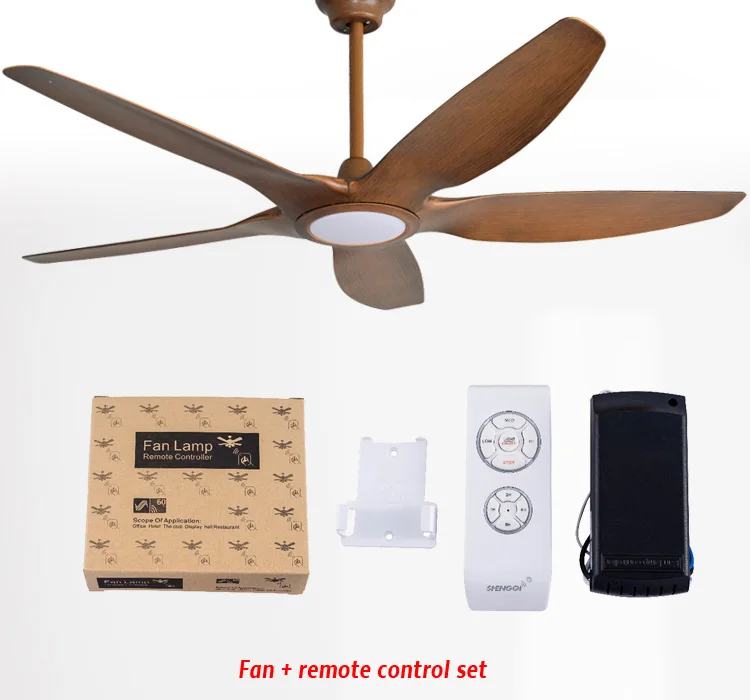 fan with RC and lamp Промышленный 66 дюймов 5 лопасти потолочный вентилятор Nordic большой Страна Промышленный потолочный вентилятор с освещением и пульт дистанционного Управление люстра - Цвет лезвия: fan with RC and lamp
