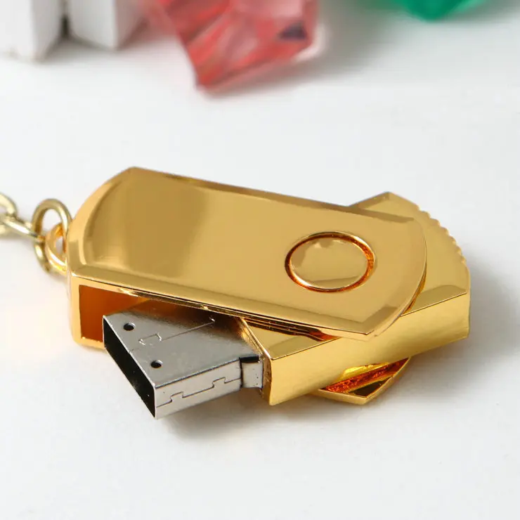Metal Pendrive 128GB 64GB usb flash drive 32GB 16GB 8GB pen drive usb stick portable flash usb memory stick flash disk+ ring