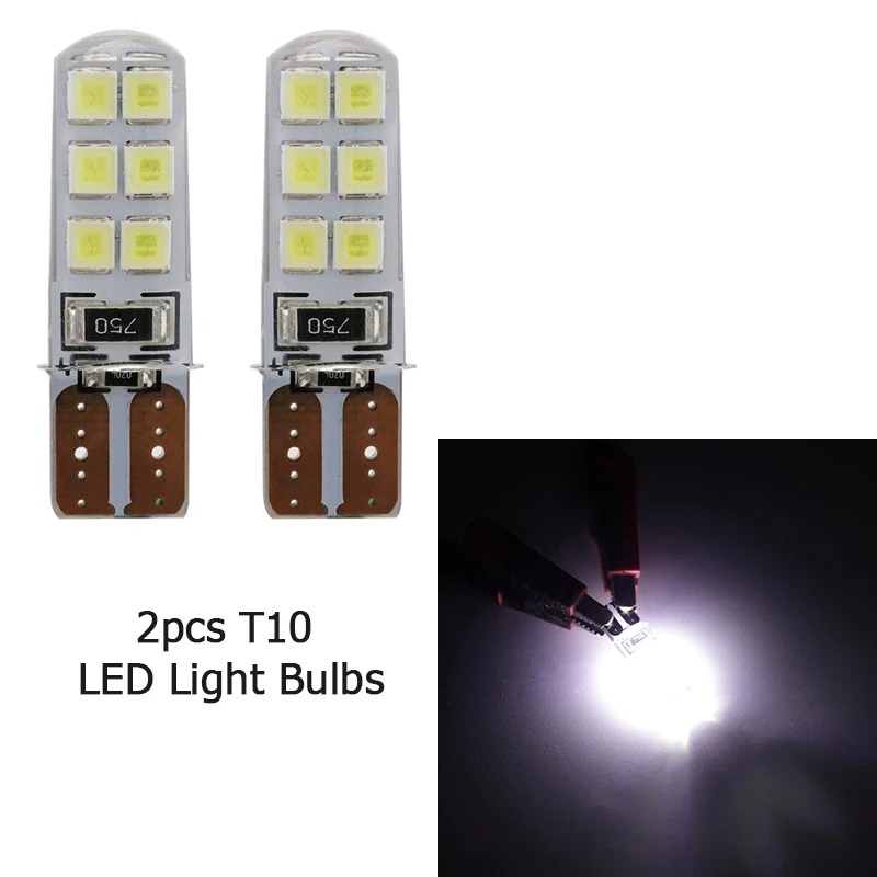 Oslamp T10 W5W 192 Автомобильный светодиодный светильник с Canbus SMD светодиодный габаритный фонарь Поворотная сигнальная лампа для чтения световая приборная панель дверная подсветка - Испускаемый цвет: 2pcs T10 led bulbs