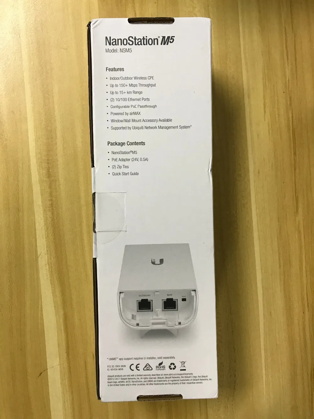Ubiquiti Nanostation NSM5 мост 5 ГГц 802.11a/n Hi-power 20 дБм AirMax TDMA PoE Открытый airMAX CPE 150+ Мбит/с в пределах 5 км 1 штука
