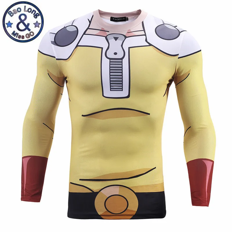 Новинка 2017 Модный Аниме One Punch мужской 3D принт Saitam Ken футболка с длинным рукавом