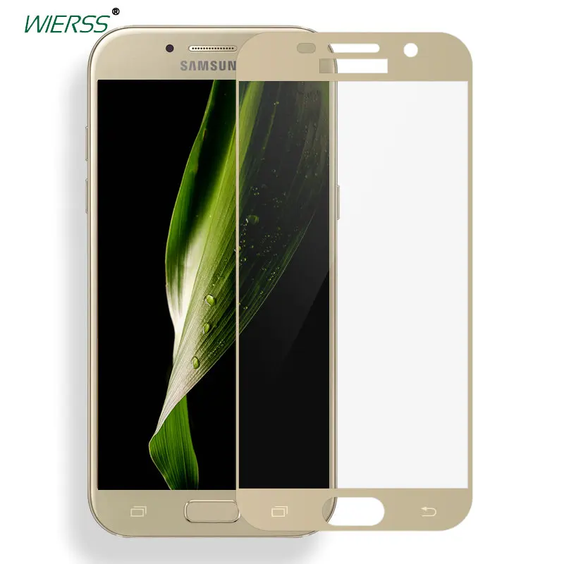 Защитное стекло для Samsung Galaxy A7 A5 A3 2017 Duos A320F A520F A720F 9H 2.5D полное покрытие закаленное |