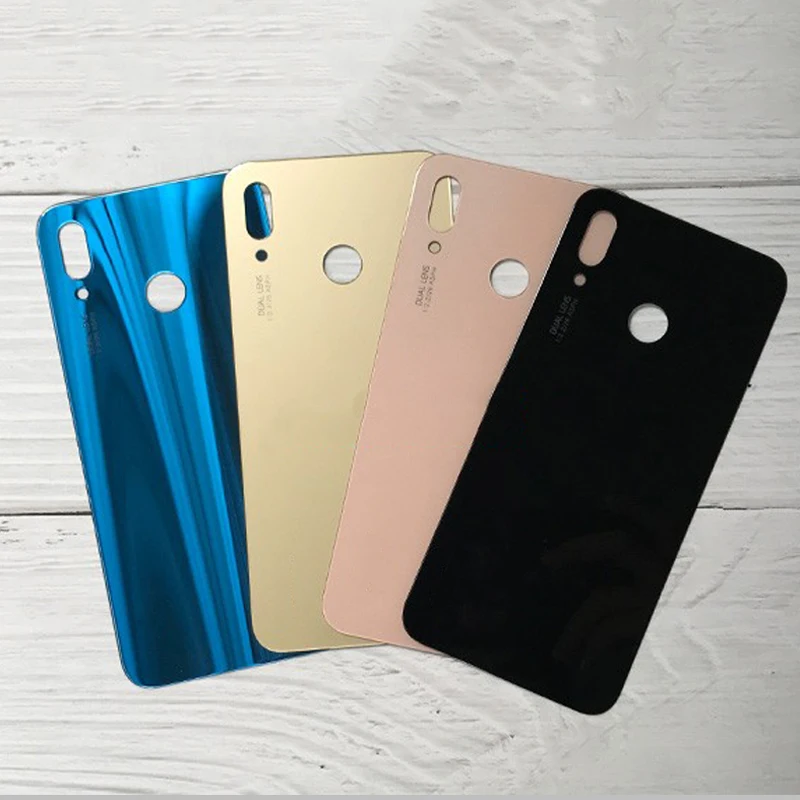 3D стекло для Huawei Nova 3e P20 Lite Задняя крышка батареи задняя дверь корпус стеклянная