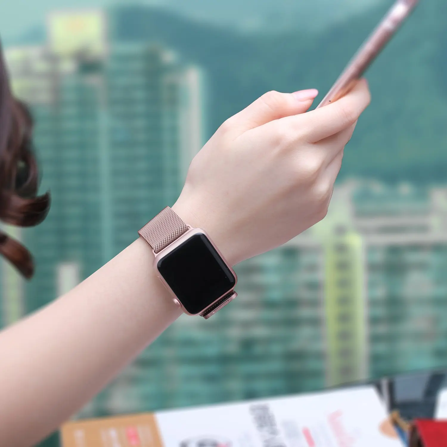Ремешок для Apple Watch 38 мм 40 мм 42 мм 44 мм, Миланская Петля из нержавеющей стали, сетчатый Спортивный Браслет, магнитная застежка для iWatch серии 1/2/3/4