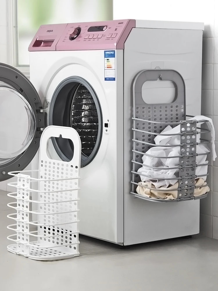 

Folding Basket For Laundry Clothes Basket Cothing Gathering Baskets for Household Dirty Clothes Space Saving Storage Basket