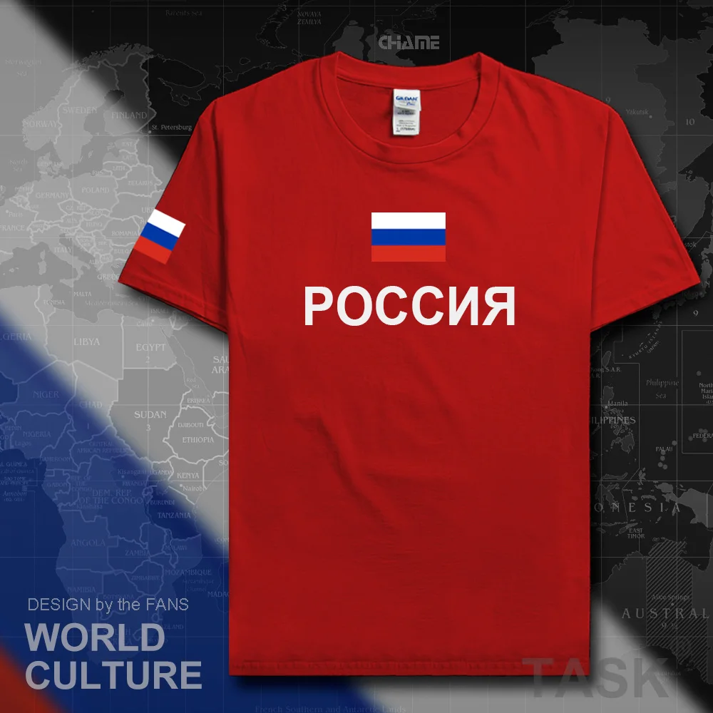 Футболка Российской Федерации и России Мужская футболка 2019 топы из 100% хлопка для