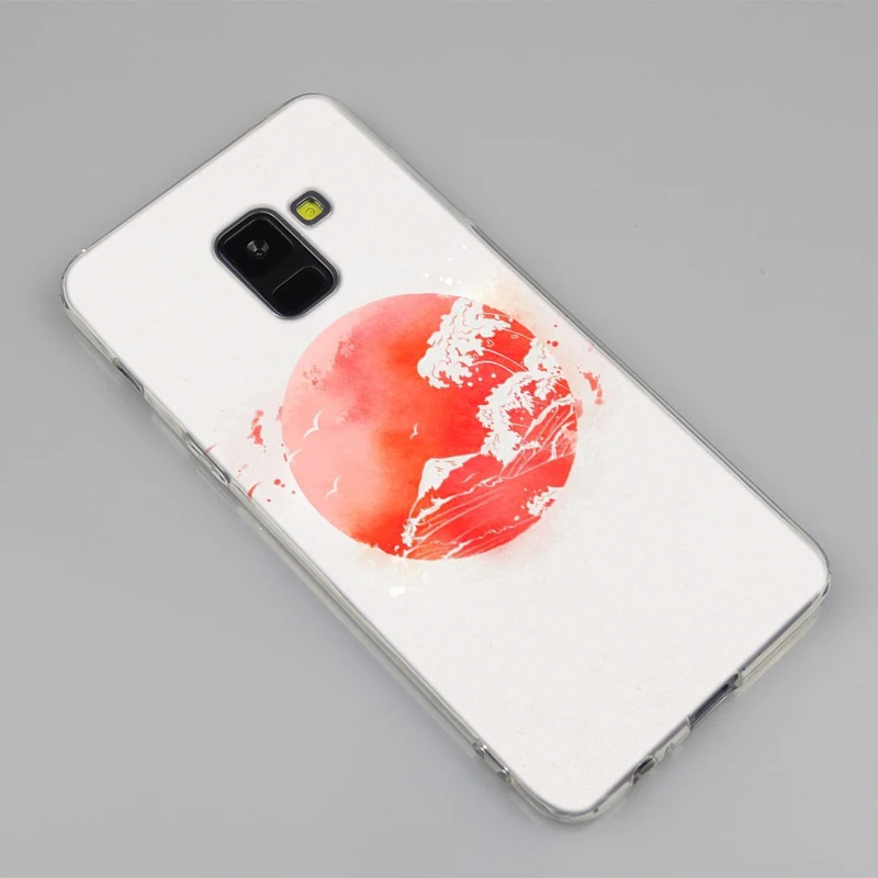 Sea Wave Art Spray Silicone Case For Samsung Galaxy A50 A30 A10 A40 A6 A8 Plus A9 A5 A7 2018 2017 2016 Note 9 8 Fashion Cover | Мобильные