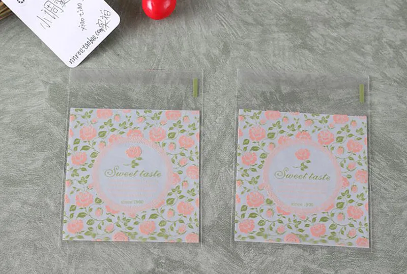 100 шт. Красивые розы цветы печенье конфеты для выпечки Пластиковые Упаковочные