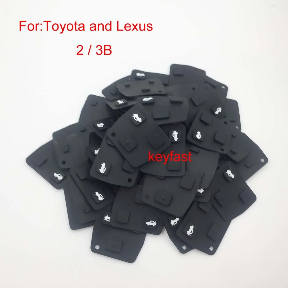500 шт./лот подходит для Toyota Lexus key 2 / 3 кнопки дистанционного управления силиконовая