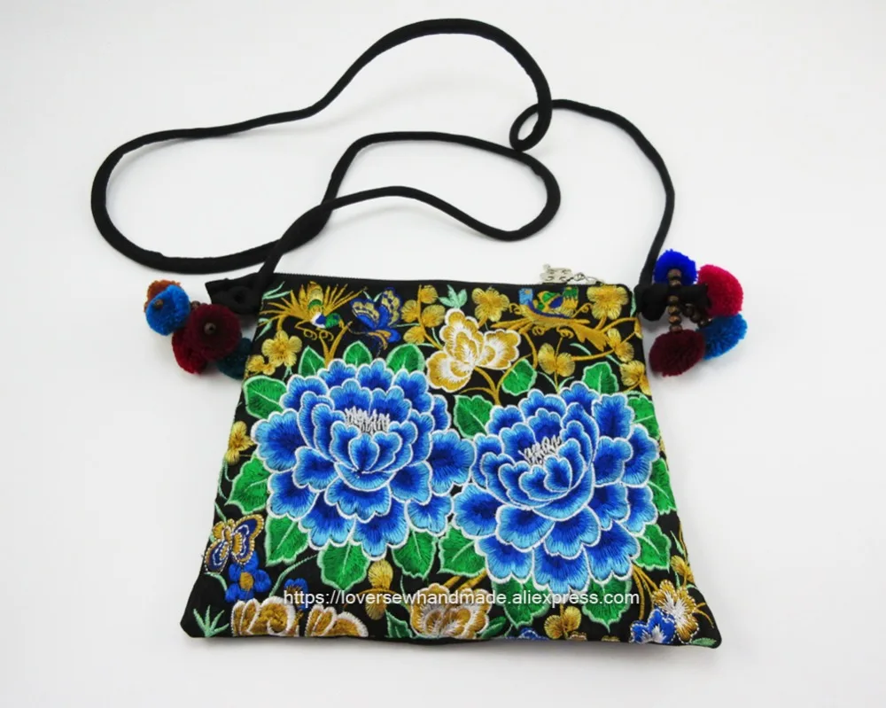 Hmong Этническая тайская индийская сумка через плечо в стиле бохо сумка-мессенджер