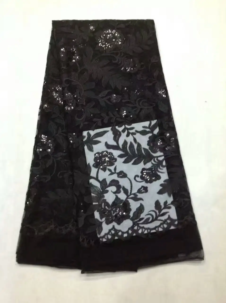 2017 Latest Net Lace Sequins Fabric For Wedding Sewing Accessories High Quality African French | Дом и сад