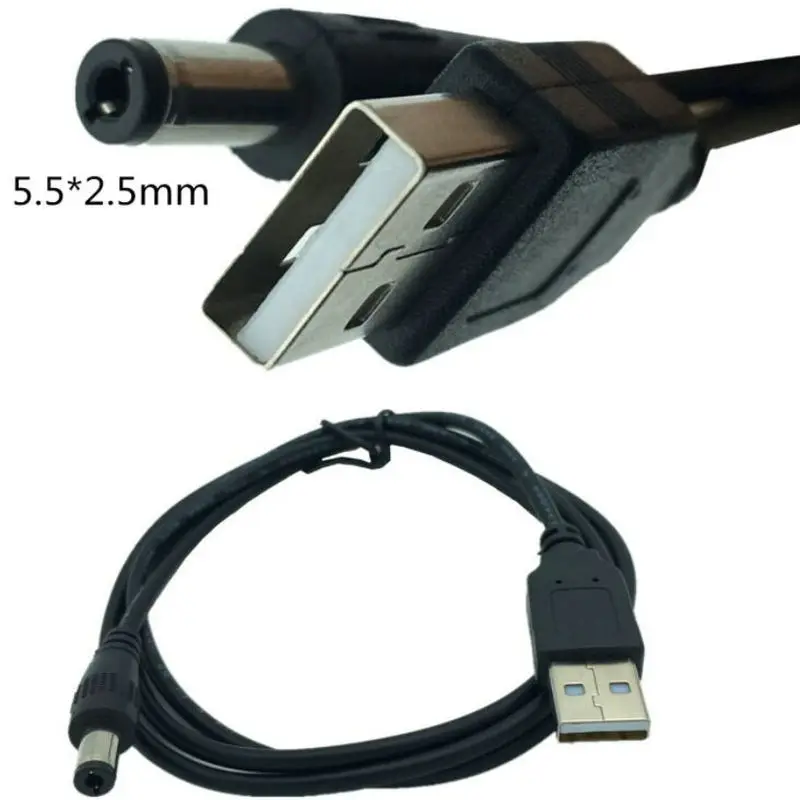 

Great-Q 10 шт. USB 2,0 штекер к 5,5 мм x 2,5 мм удлинитель питания постоянного тока 25 см 1 м 5 в 2 А