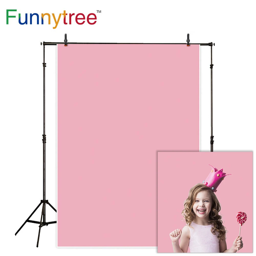 Фон Funnytree для фотостудии светло-розовый однотонный фон новорожденных девочек