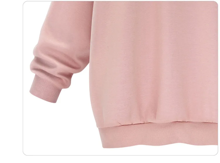 

Europe and the United States spring and autumn new loose wild hooded large size pullover Sweatshirts women's clothing AL353