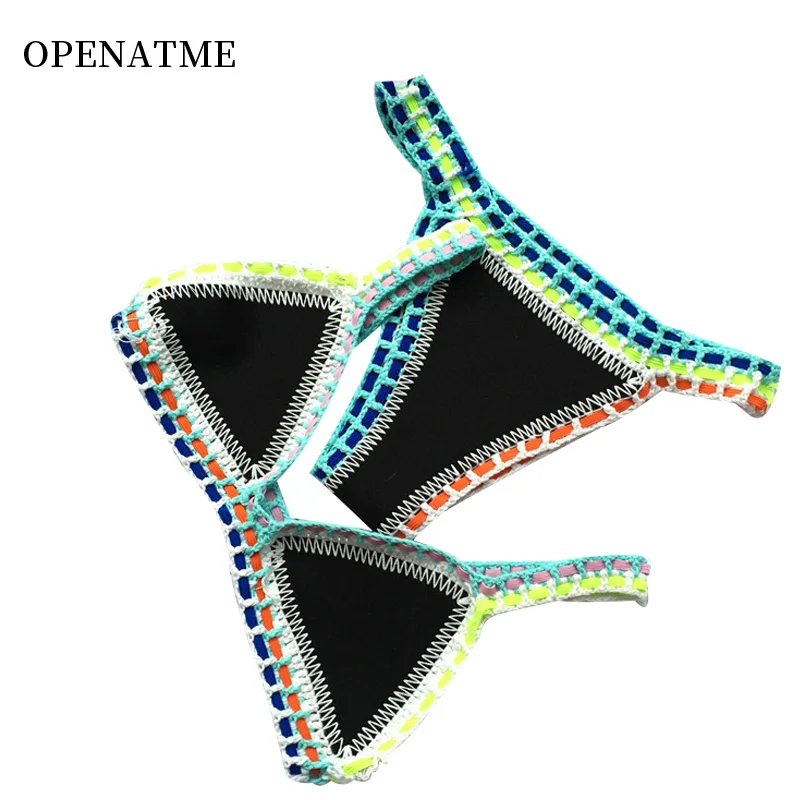 OPENATME пуш ап из неопрена комплект бикини женский сексуальный купальник вязание