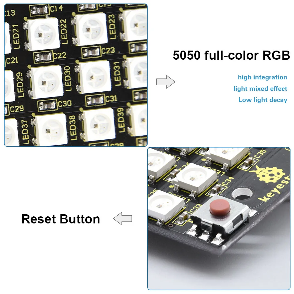 Светодиодный экран Keyestudio SK6812 5050 40Bits для Arduino UNO R3 | Компьютеры и офис