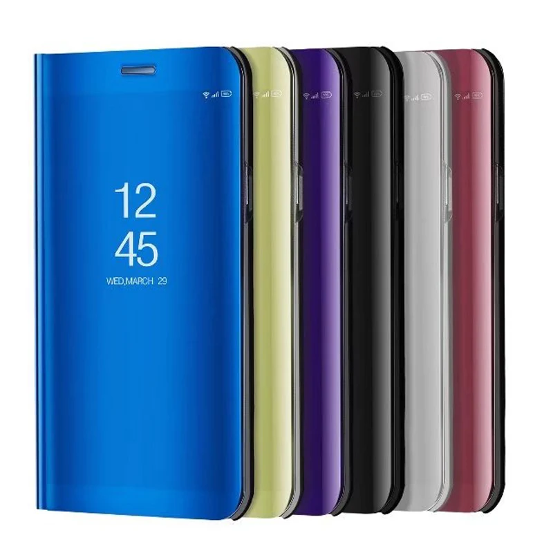 Mirror Flip Leather Hard PC Case For Xiaomi Redmi Note 5 Luxury Clear View Windows Smart Cover Hongmi note 5A Capinhas | Мобильные