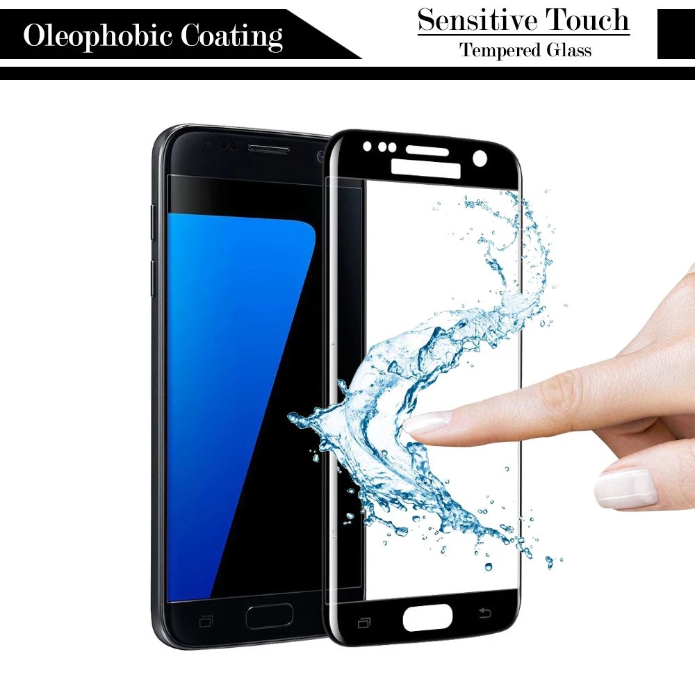 Защитное стекло 3D для Samsung S7 Edge закаленное Galaxy S7edge S 7 защита экрана 3 D изогнутая