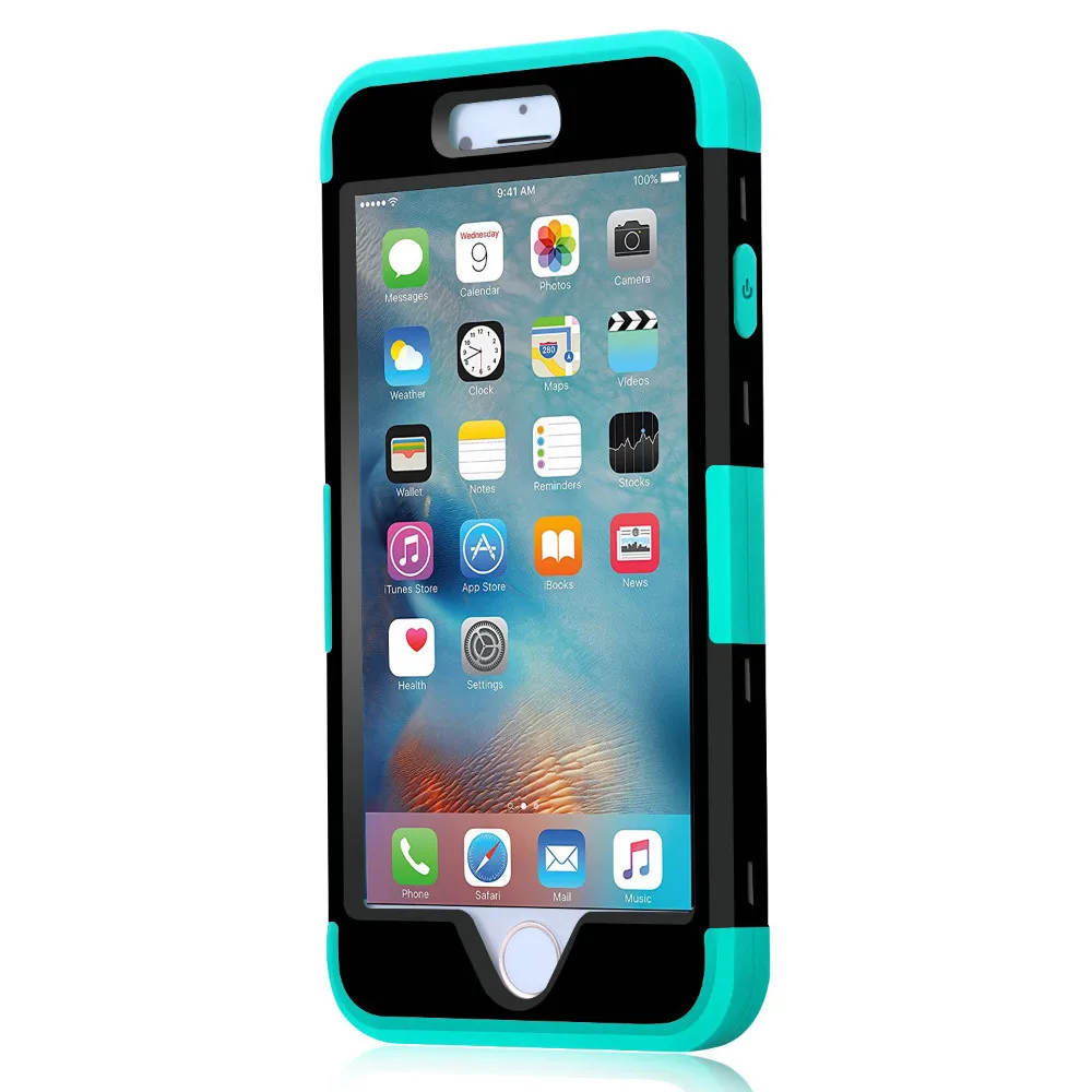 For Apple iPhone 7 Case Shockproof Protect Hybrid Hard Rubber Impact Armor Phone Cases 5//5S/5C/SE/6/6S Plus/7 Cover |