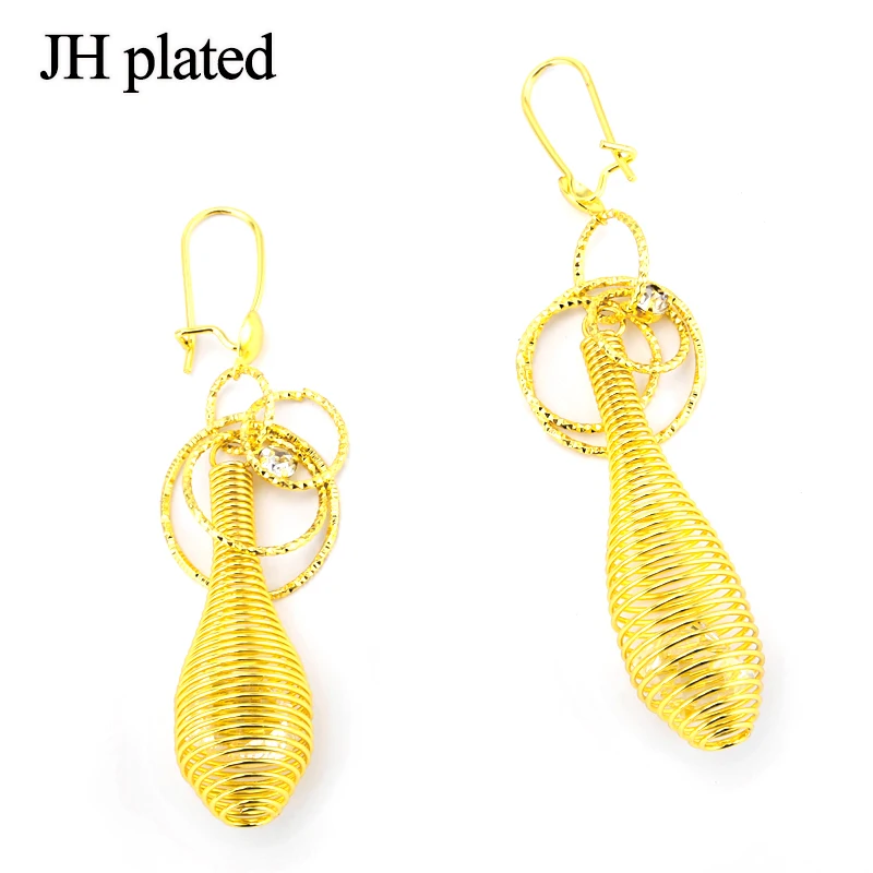 JHplated африканские серьги для женщин золотой цвет Индонезия Нигерия Конго
