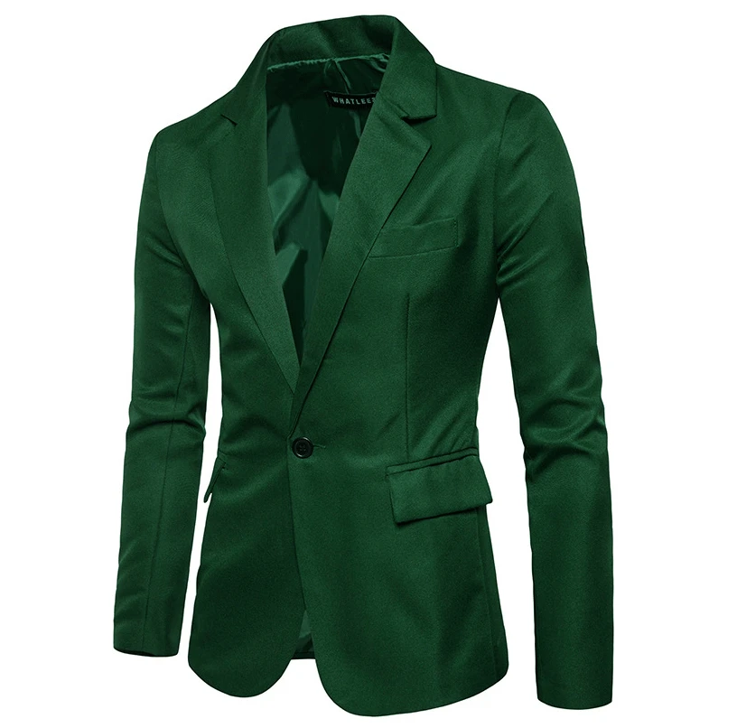 SUKIWML бренд блейзер Masculino Slim Fit Мужской Блейзер Осень однотонный деловой блейзер мужской свадебный костюм M-3XL
