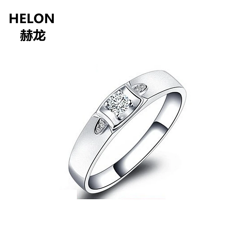 Solid 14k White Gold Engagement Wedding Ring Party Anniversary Men AAA Cubic Zirconia CZ Fine Jewelry Generous | Украшения и
