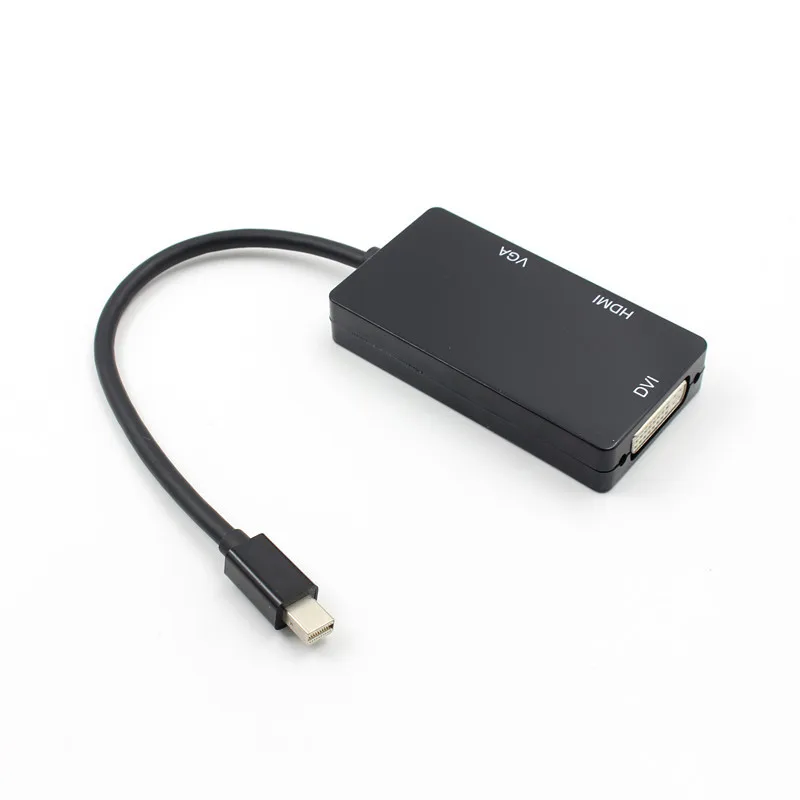 3 в 1 Мини Дисплей Порты и разъёмы DP Thunderbolt к DVI + VGA HDMI адаптер для MacBook Pro