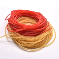 10 meters diameter 2mm solid elastic rubber line high quality natural clolor and red color fishing rope