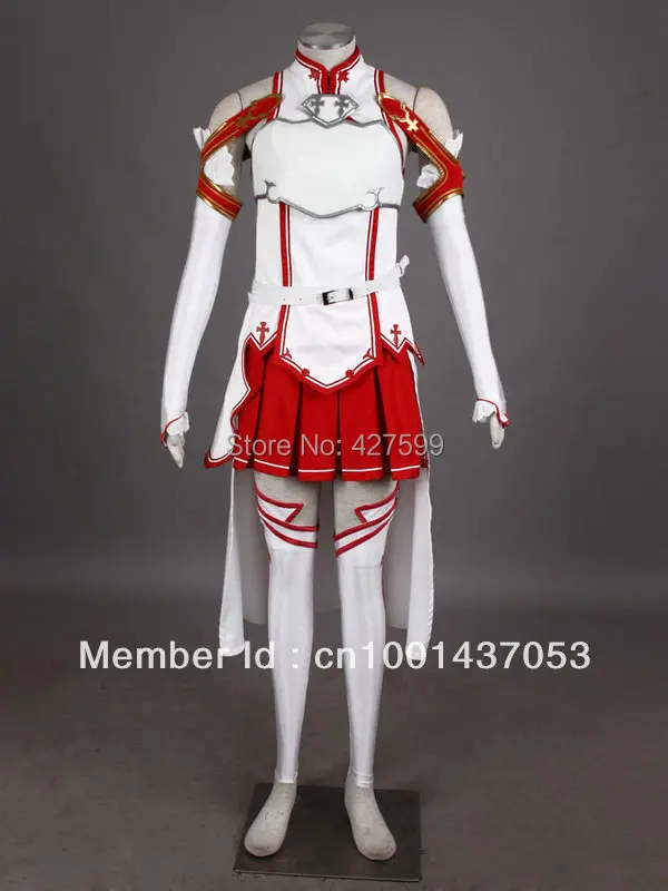 Маскарадный костюм Асуна из аниме Sword Art Online бесплатная доставка|asuna cosplay costume|cosplay