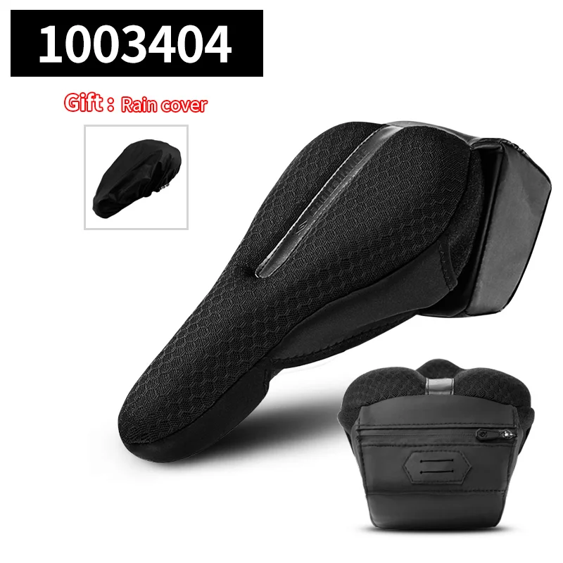 Black-10034 CoolChange велосипедное седло, спортивный нейлоновый Противоскользящий чехол для сиденья велосипеда, велосипедное седло с велосипедной сумкой, клетка для бутылки для мужчин и женщин - Цвет: Black-10034
