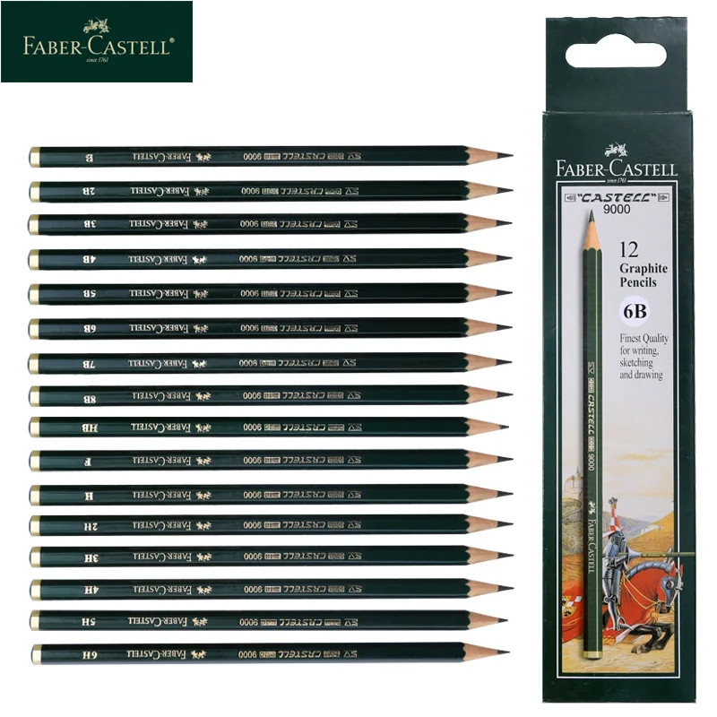 Faber Castell 9000 профессиональные карандаши для рисования набросок рисунок затенение