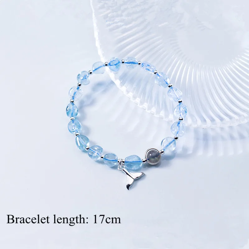 Женский браслет с подвеской кристаллами из серебра 925 пробы персонализированные