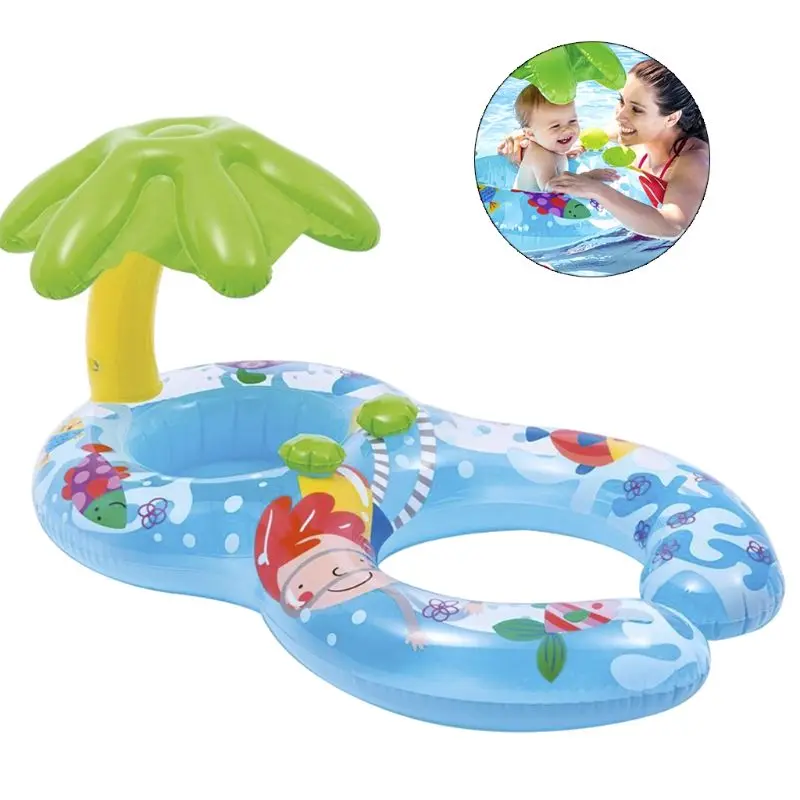 

Baby Pool Swimming Ring Inflatable Double Kid Parent-child Safety Seat Float