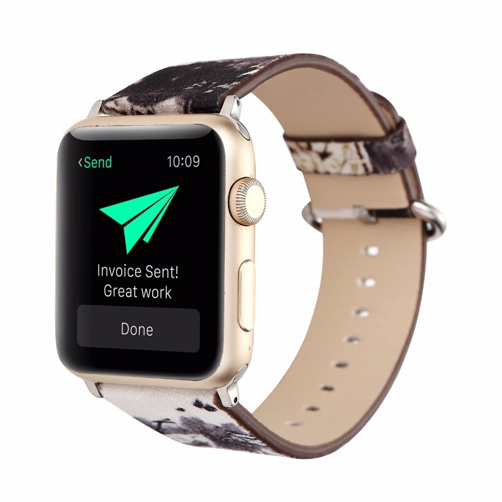 Холст и кожа Apple Watch замена группы для Для женщин по FOLOME для 38/42/40/44 мм подходит Apple iWatch 1/2/3/4 Nike Edition