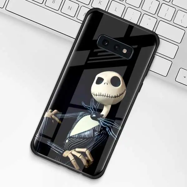 012 Чехол из закаленного стекла Jack Skellington Before Christmas для samsung Galaxy S10 S10e S9 S8 S10 Plus Note 9 A50 A30 - Цвет: 012