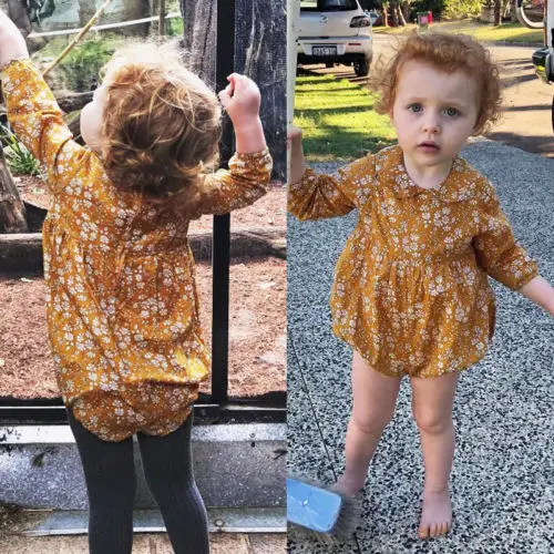 Infant Newborn Baby Girl Floral Princess Romper Clothes Sunsuit Jumpsuit Playsuit Kids Girls Long Sleeve Overall Rompers | Детская