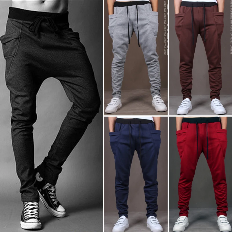 

Hip Hop Men's Trousers Casual Men Pants Unique Big Pocket Harem Pants Quality Outwear Sweatpants Casual Mens Joggers TOP HERE