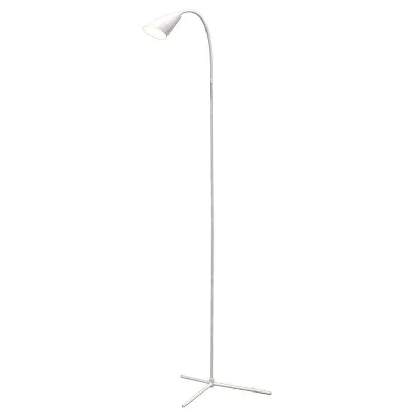 CLAITE Modern Stand Floor Lamp 7W White& Warm White Dimmer USB Desk Reading Light Fixture for Bedroom Living Room