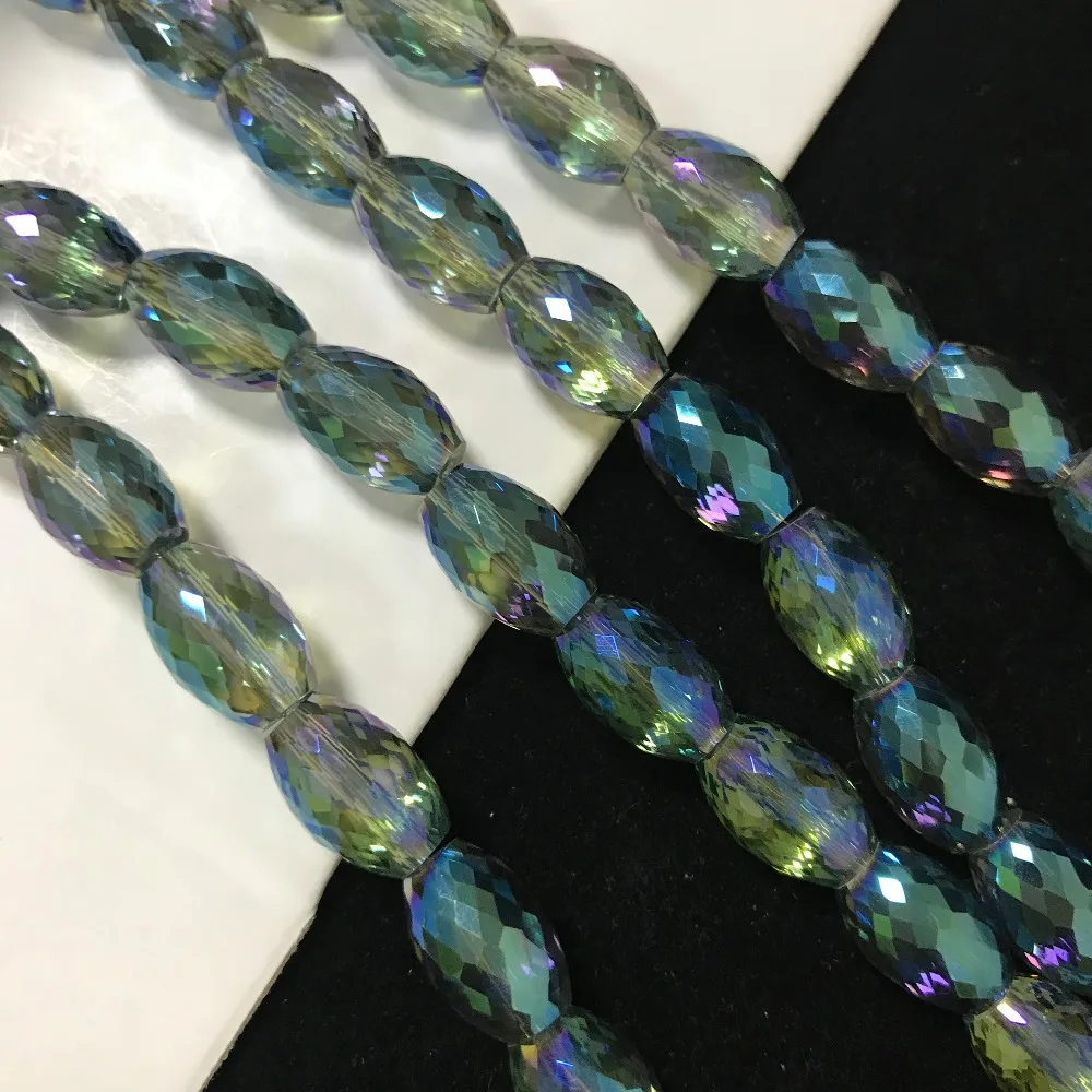 50pcs 8x12mm Drum Drop Bicone Austria Crystal beads Charm loose spacer Beads DIY Earrings necklace hadicraft bracelet jewelry | Дом и сад