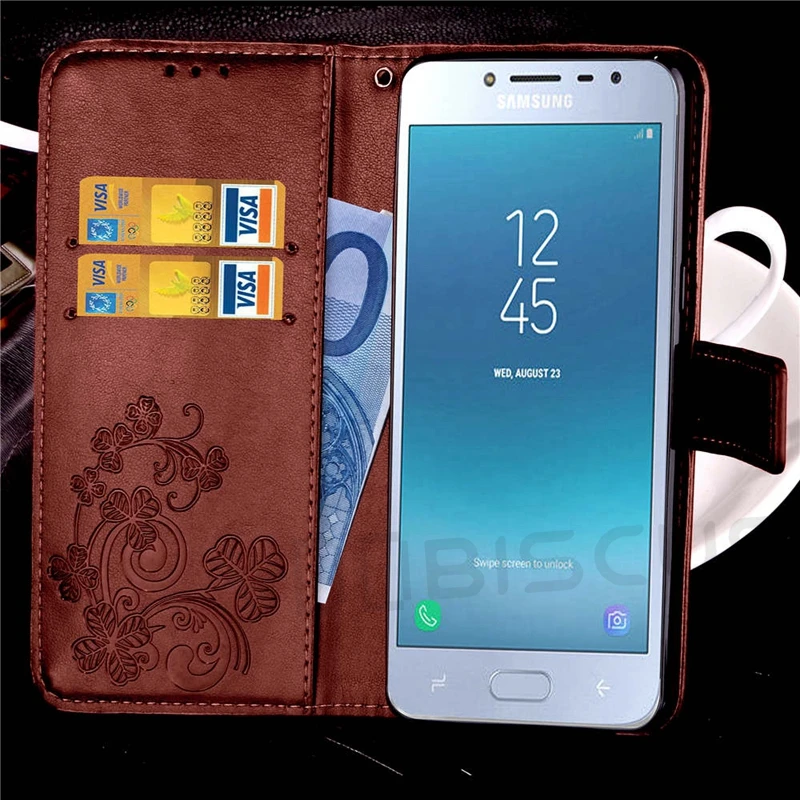 Для Samsung Galaxy J4 2018 J 4 Plus SM J415F/DS J400F/DS роскошный флип кошелек ретро кожаный чехол для