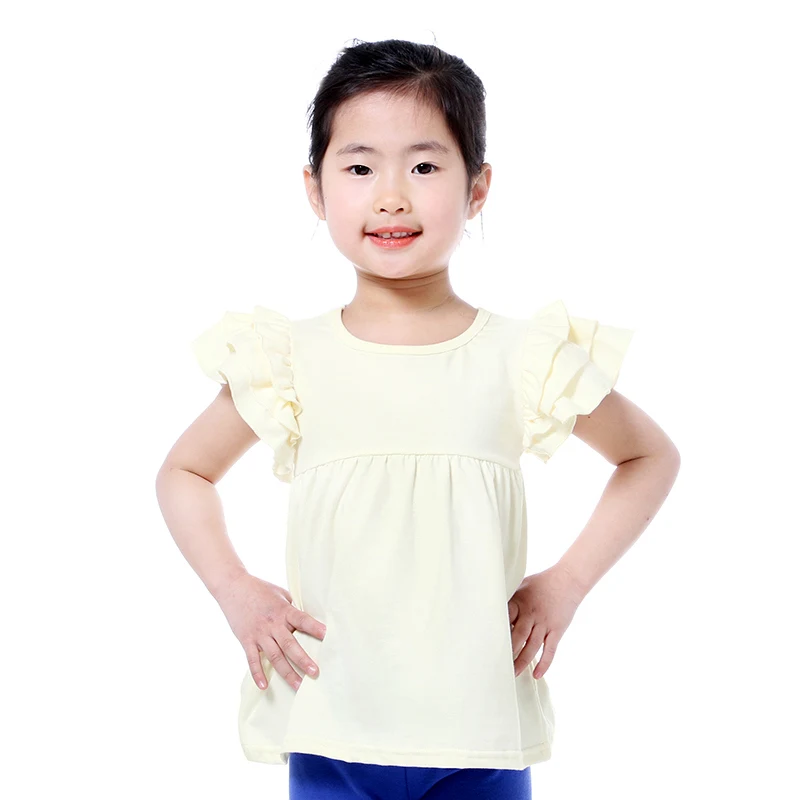 Летние рубашки для девочек 30 шт. цветные футболки с цветочным принтом От 1 до 8 лет