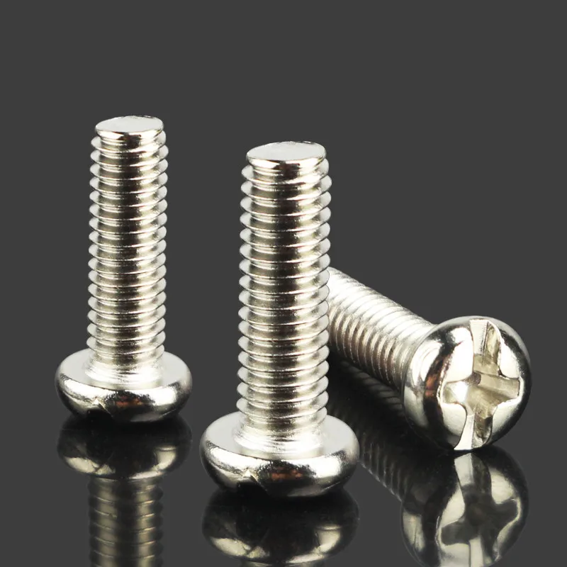 M5 нержавеющая сталь Phillips круглая головка сковорода винт с прорезями обычные