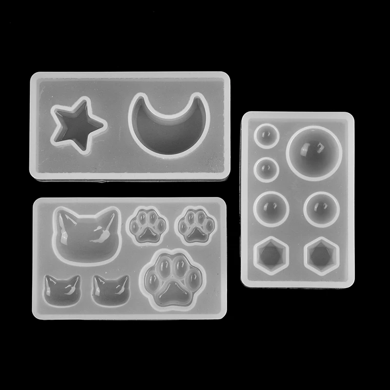 1pcs Cat claw moon star heart Liquid silicone mold DIY resin pendant necklace molds | Дом и сад