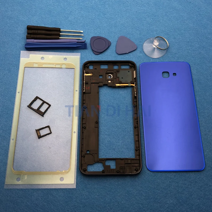 Полный корпус панель средней рамы крышка аккумулятора Дверь для Samsung Galaxy J4 Plus + J415